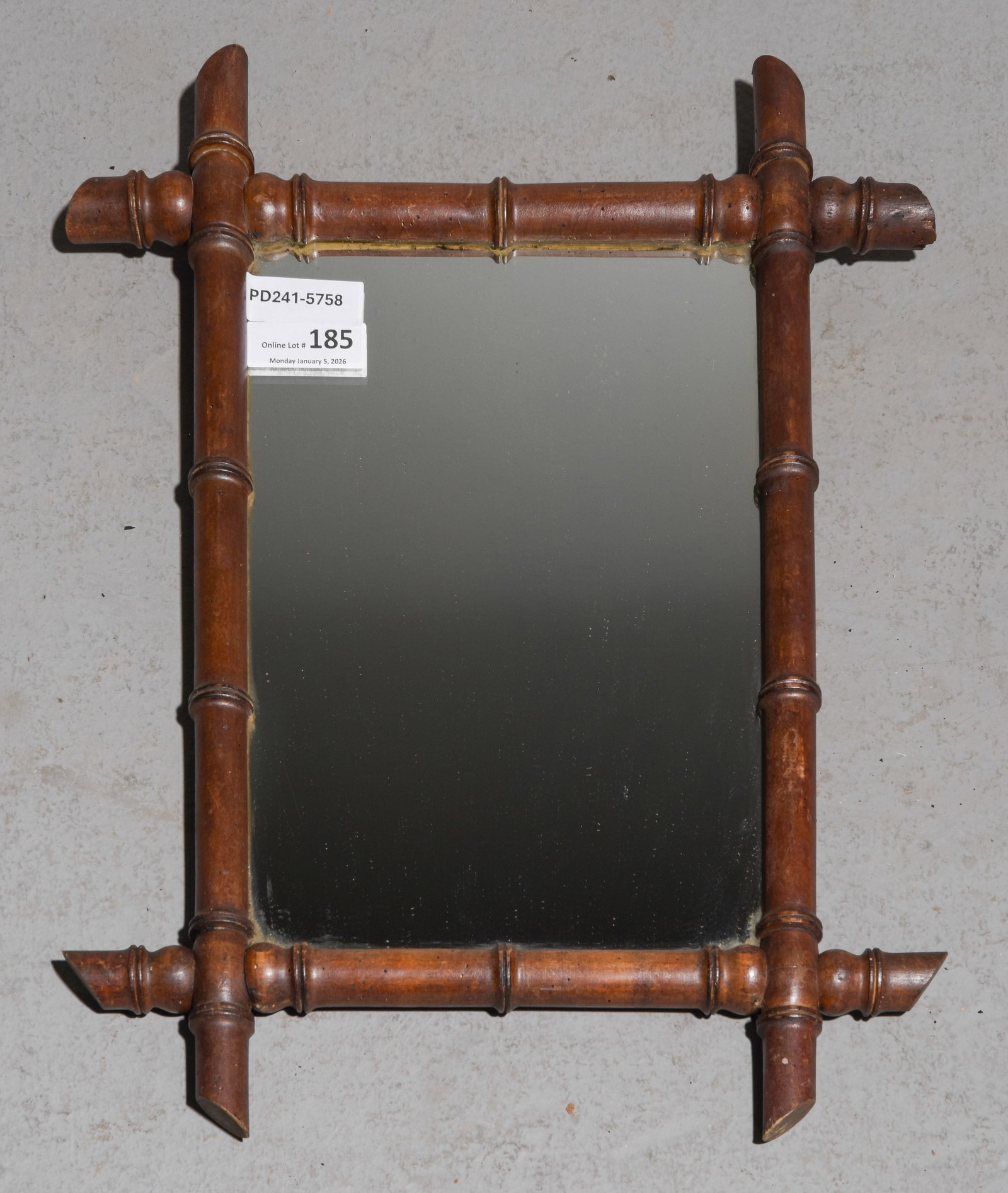 French Faux Bamboo Framed Mirror (1 of 3)