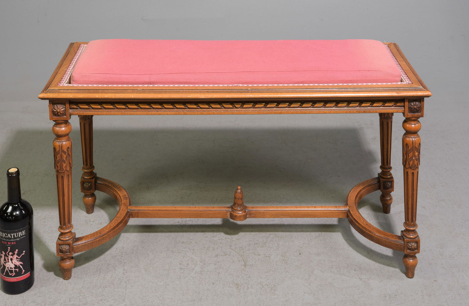 Louis XVI Style Beech Wood Piano Stool (1 of 3)