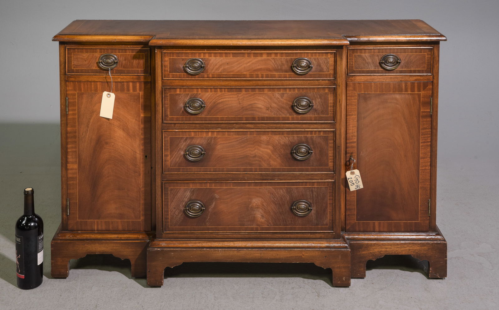 English Small Hall Cabinet / Console with Drawers (1 of 6)