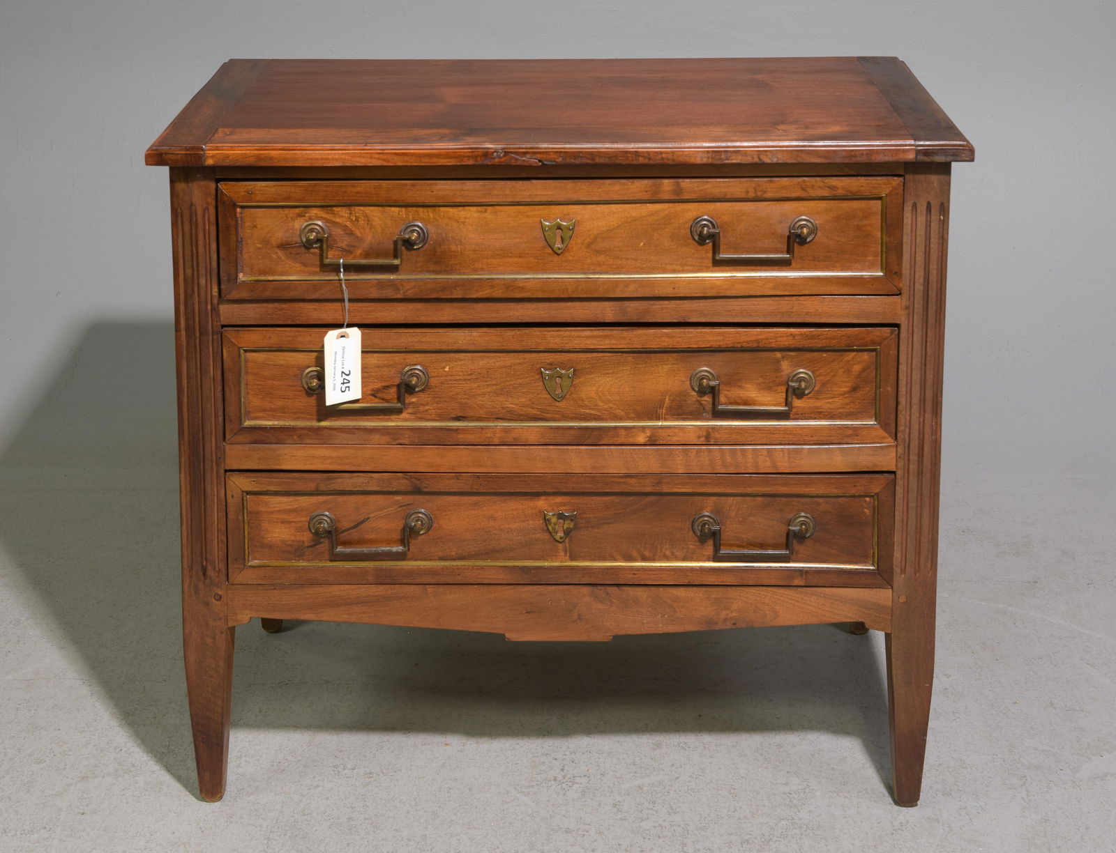 Louis XVI Style Mall Three Drawer Chest / Bedside (1 of 5)