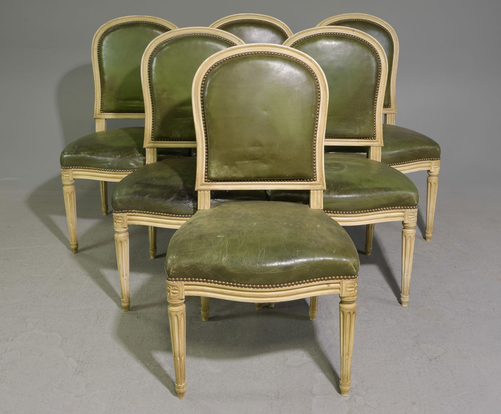 Louis XVI Style Set of 6 Painted Dining Chairs (1 of 5)