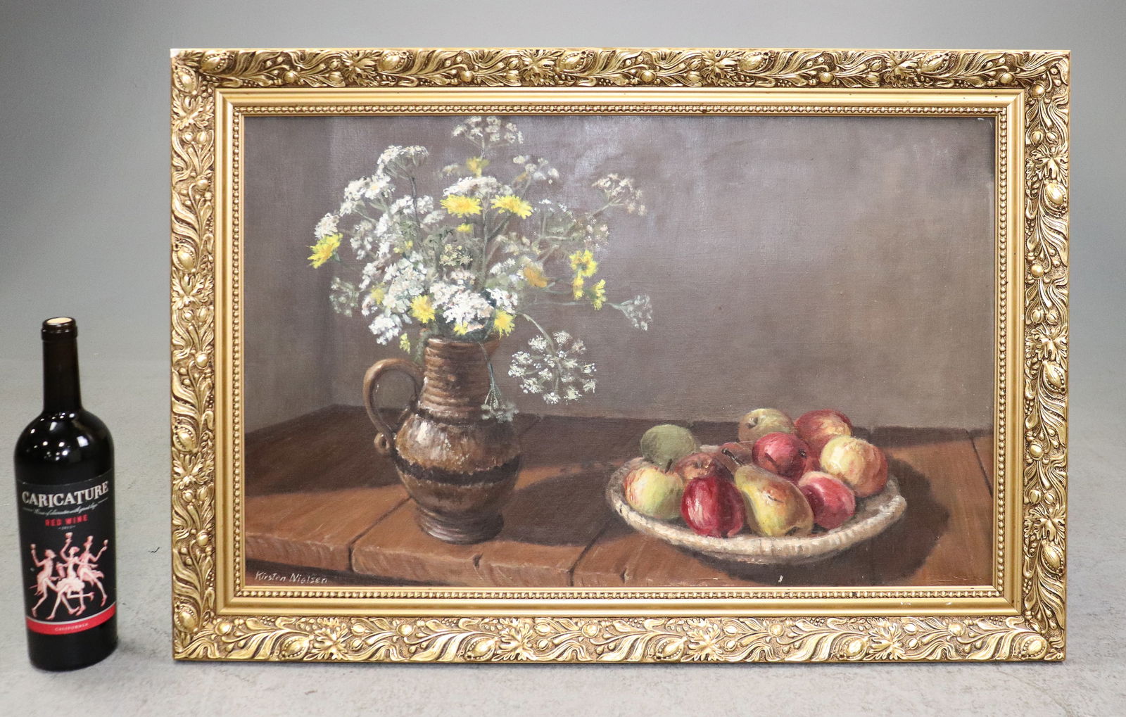 Danish Framed Still Life Oil On Canvas (1 of 5)