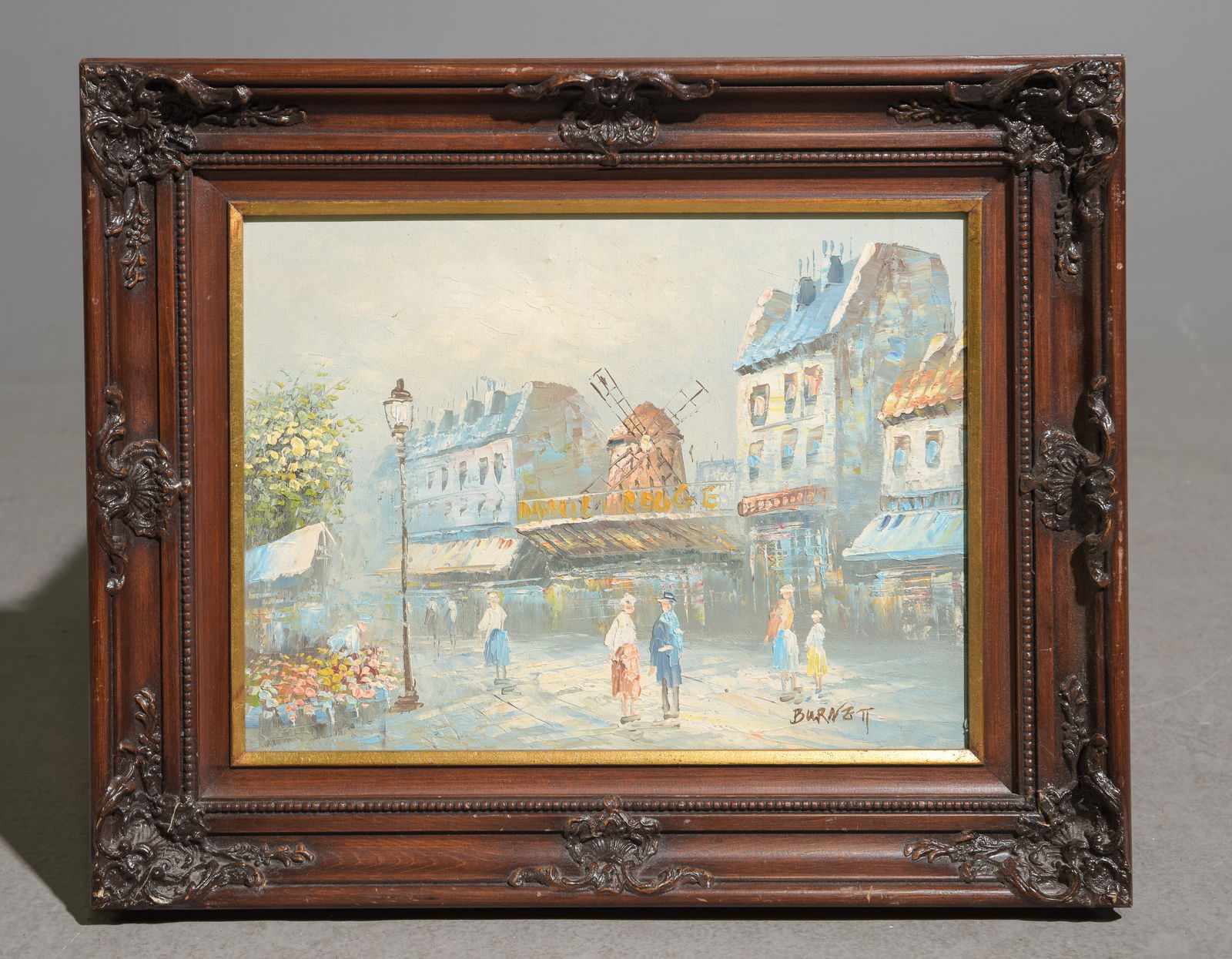 Framed "Moulin Rouge" Oil On canvas - Signed (1 of 3)