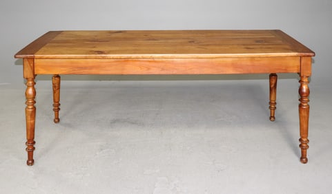 French Turned Leg Farmhouse Table