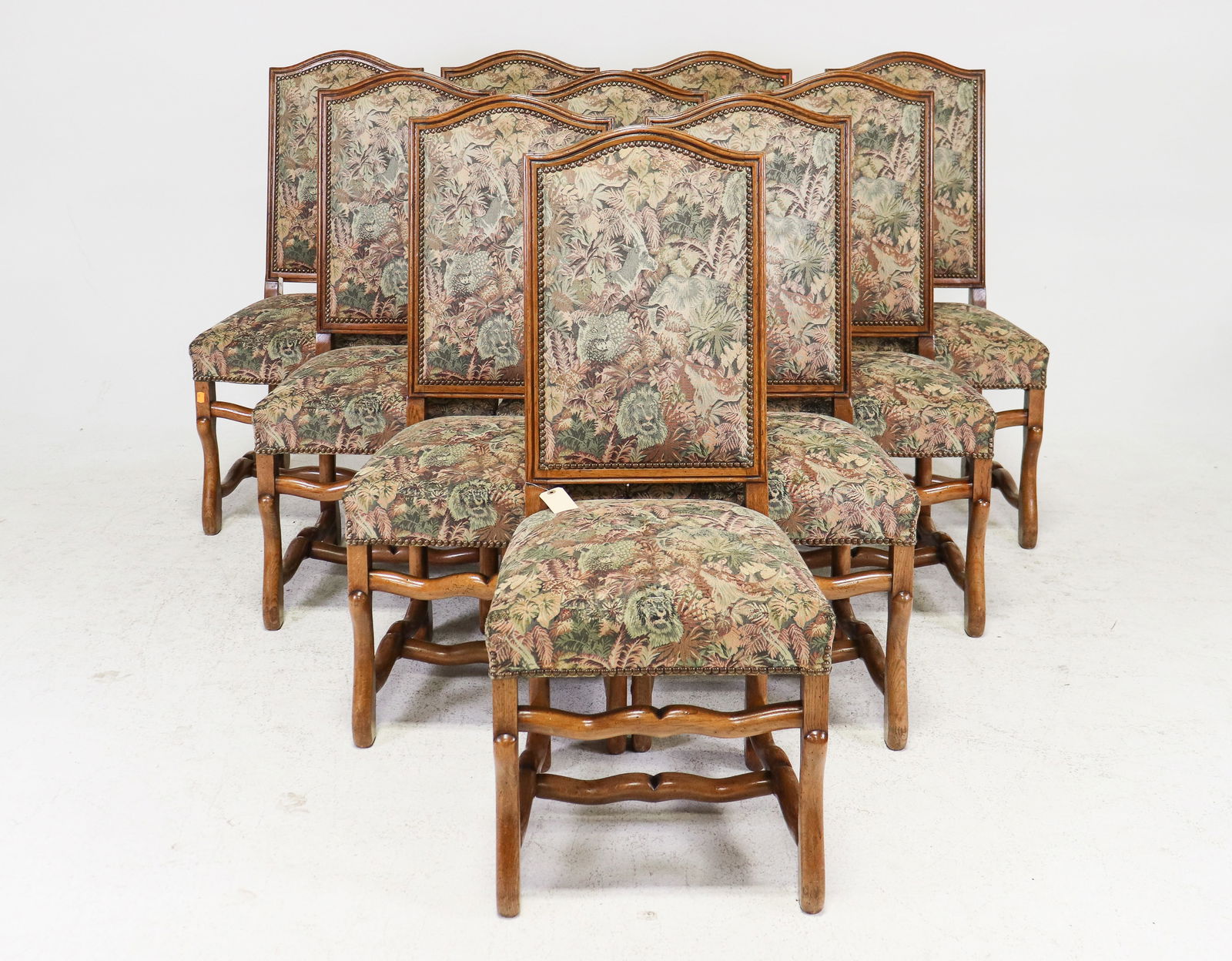 French Set of 10 Mouton Style Dining Chairs (1 of 7)
