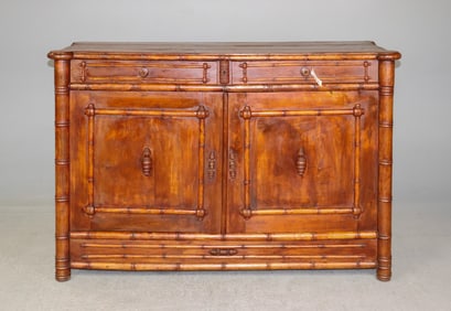 French Faux Bamboo Buffet / Sideboard