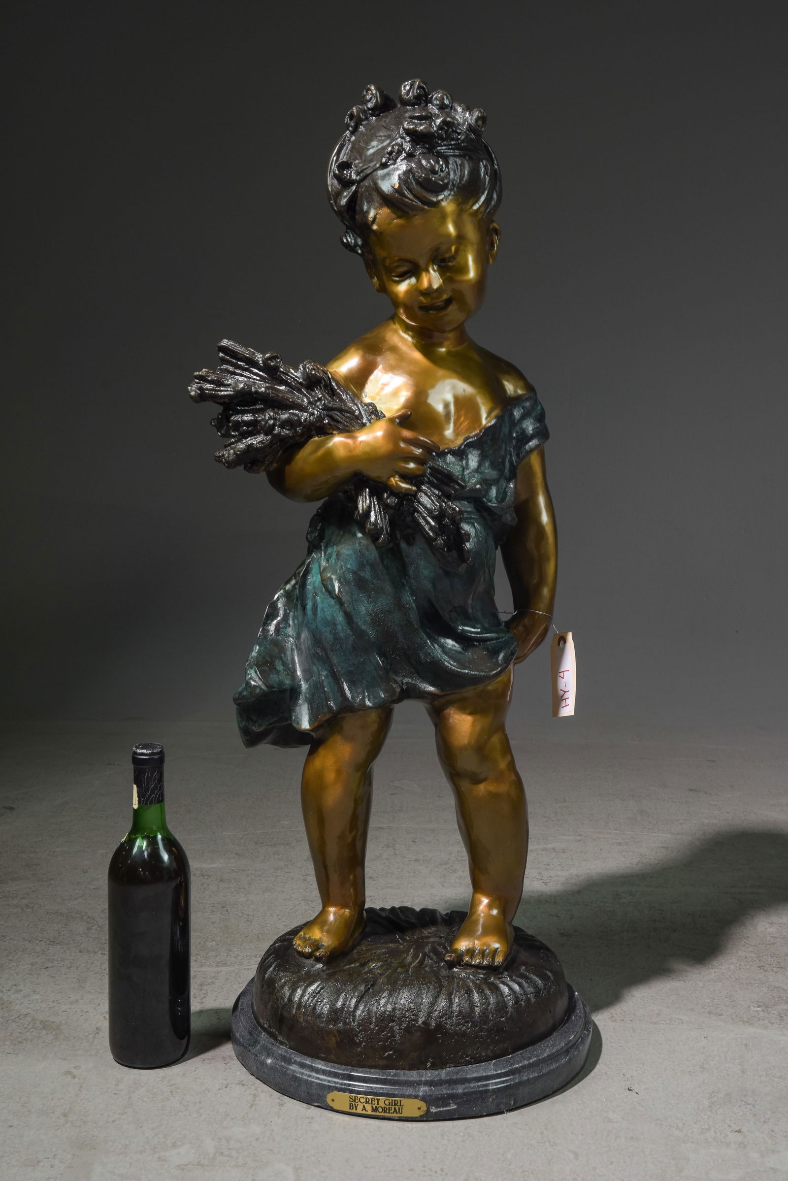 A. Moreau Style Bronze Statue - "Secret Girl" (1 of 4)