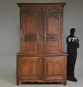 Louis XV Style Carved Oak Buffet Du Corps