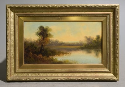Gold Framed Oil on Board Landscape #2