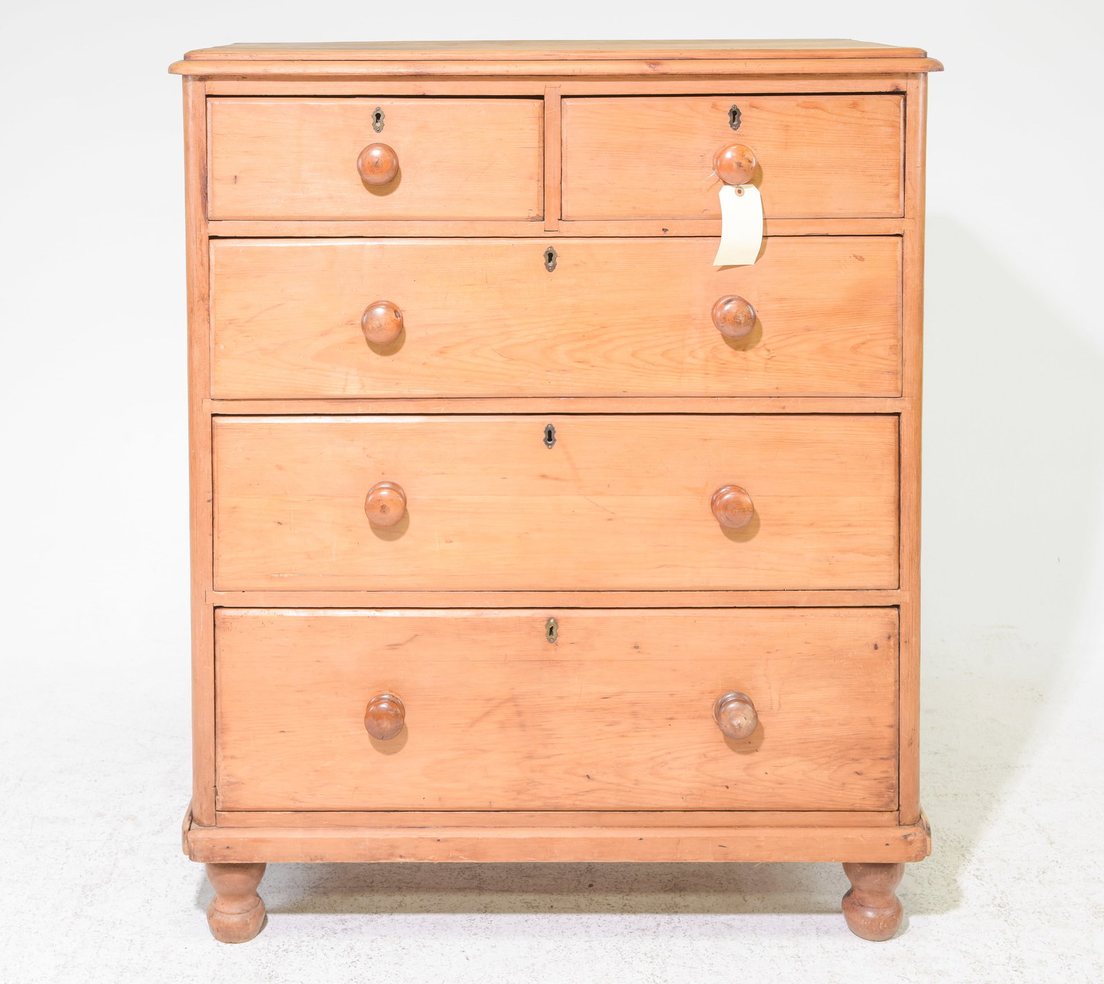 British Pine Tall Five Drawer Chest (1 of 5)