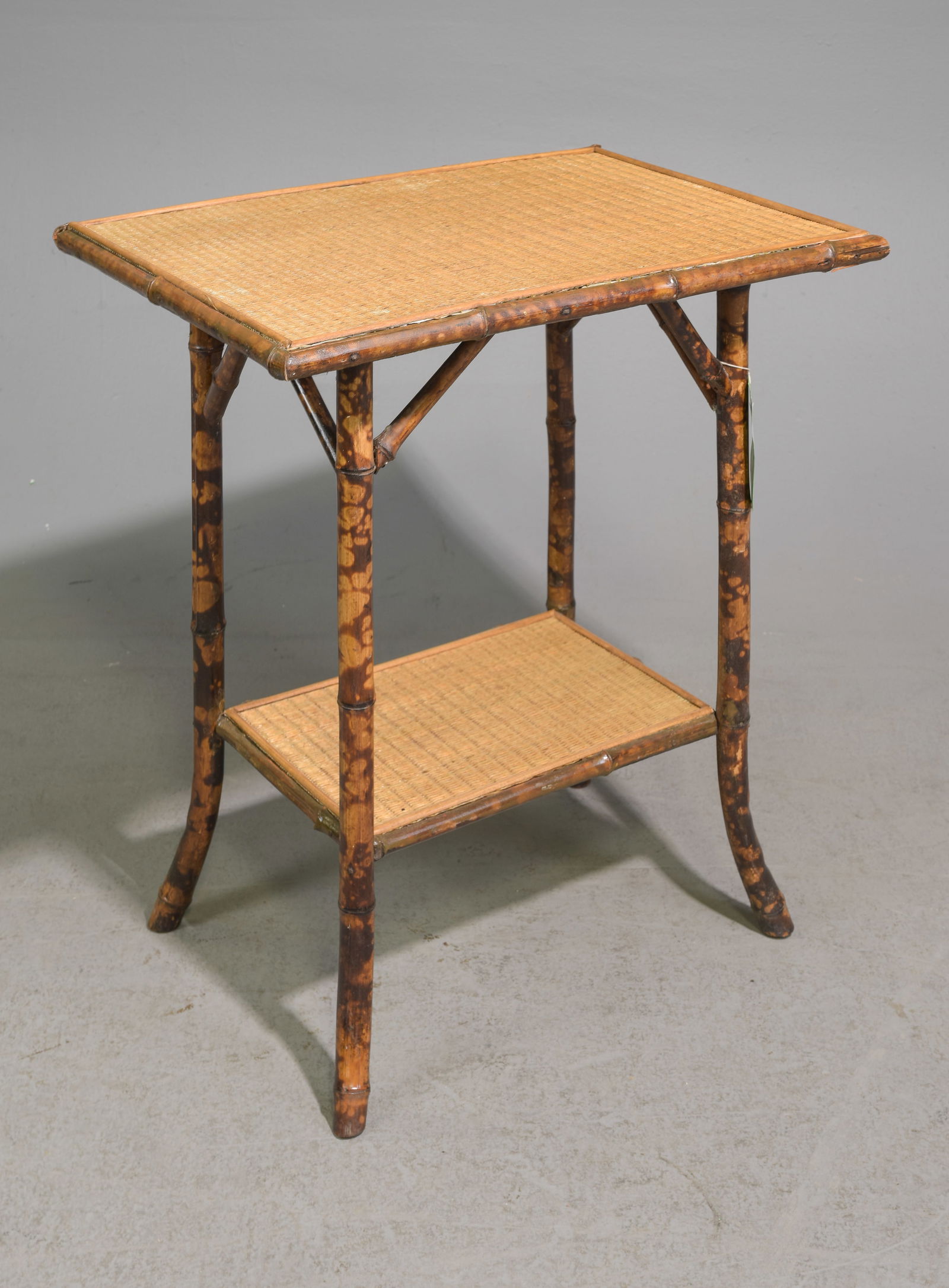 Bamboo & Rattan Two Tier Occasional Table #2 (1 of 3)