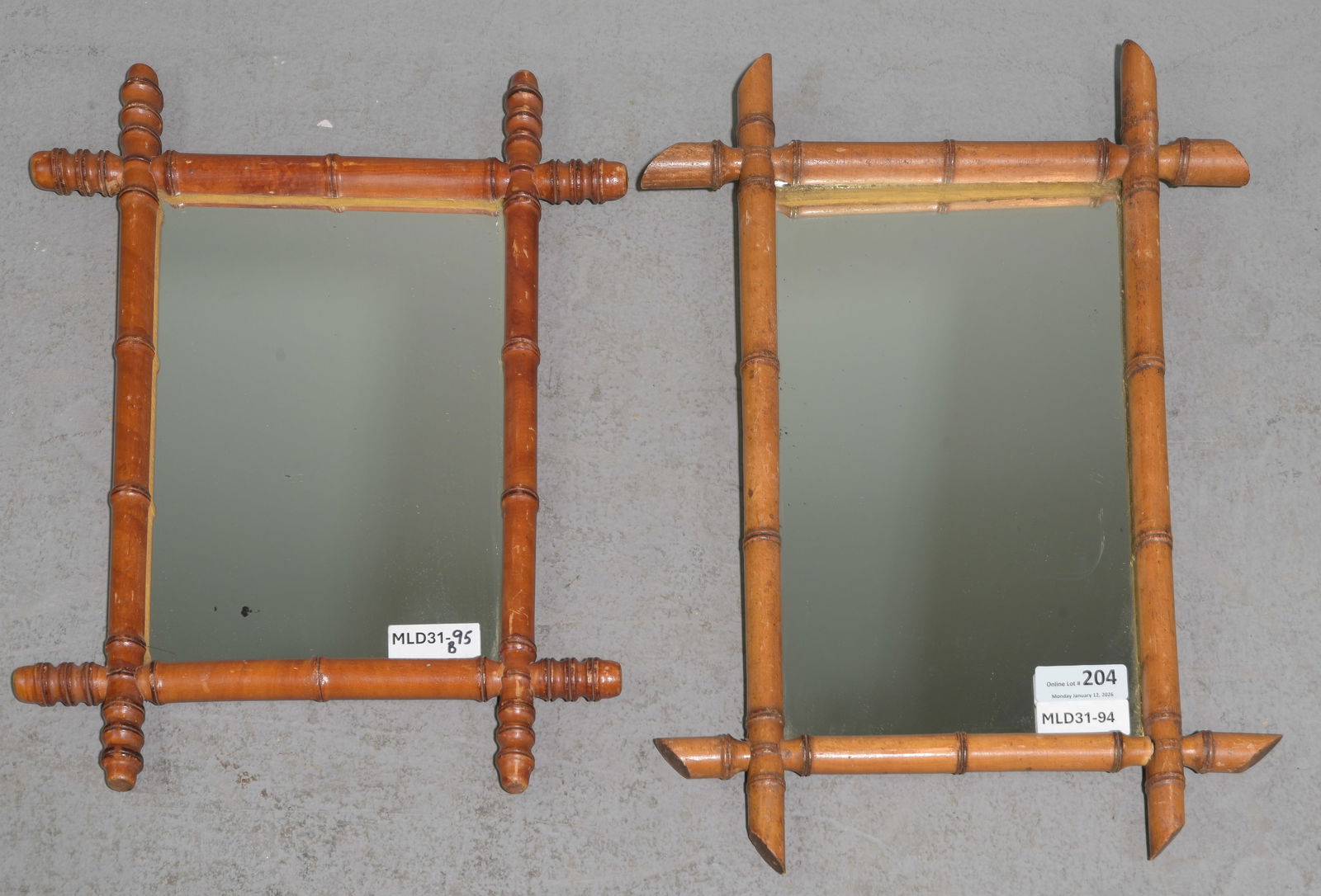 2 French Faux Bamboo Framed Mirror #2 (1 of 6)