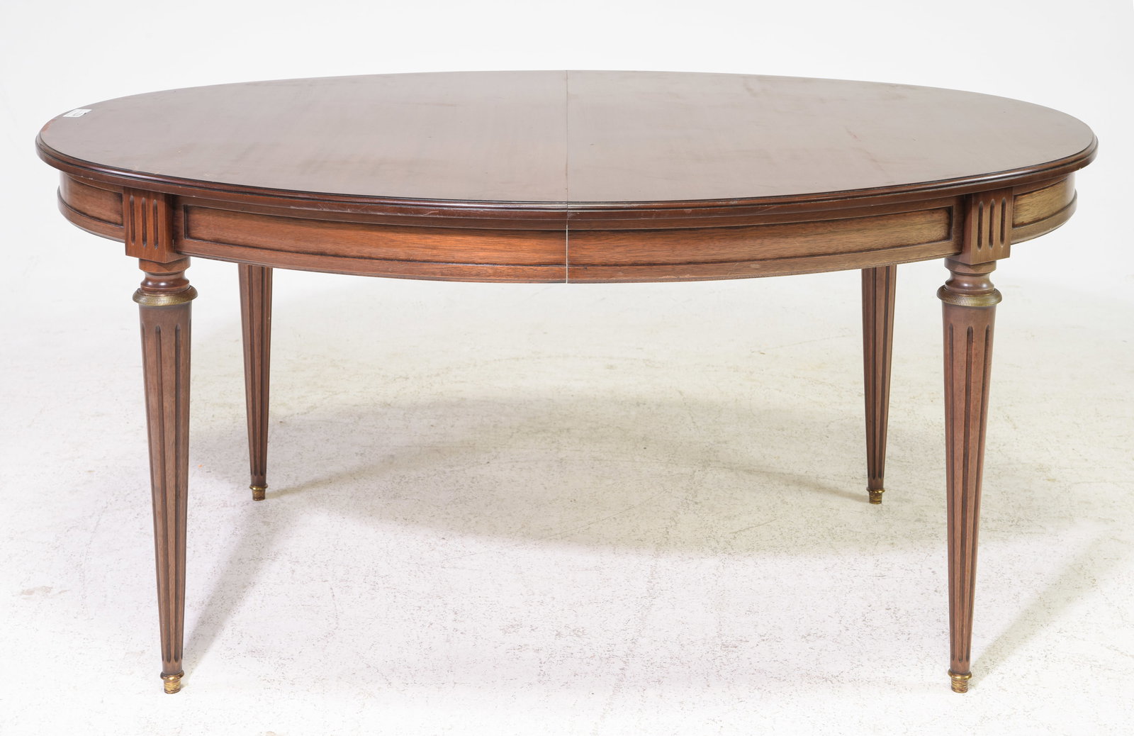 Louis XVI Style Oval Dining Table with Fluted Legs (1 of 4)