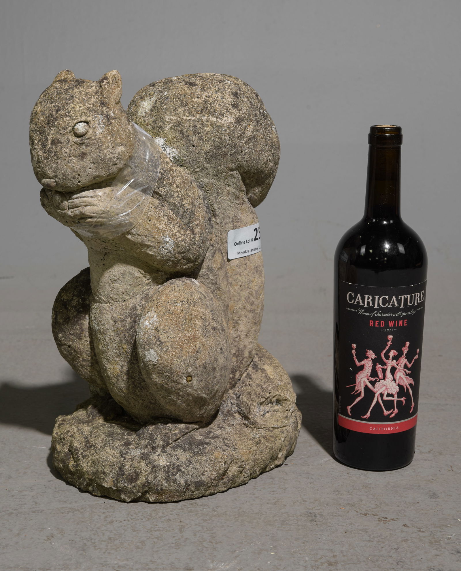 Cast Stone / Concrete Squirrel Statue (1 of 3)