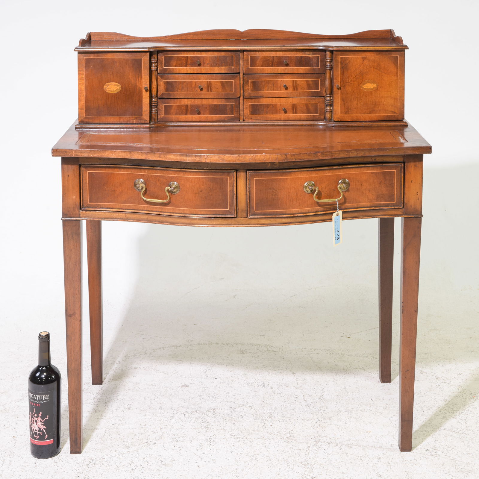 Georgian Style Mahogany Leather Top Desk (1 of 4)