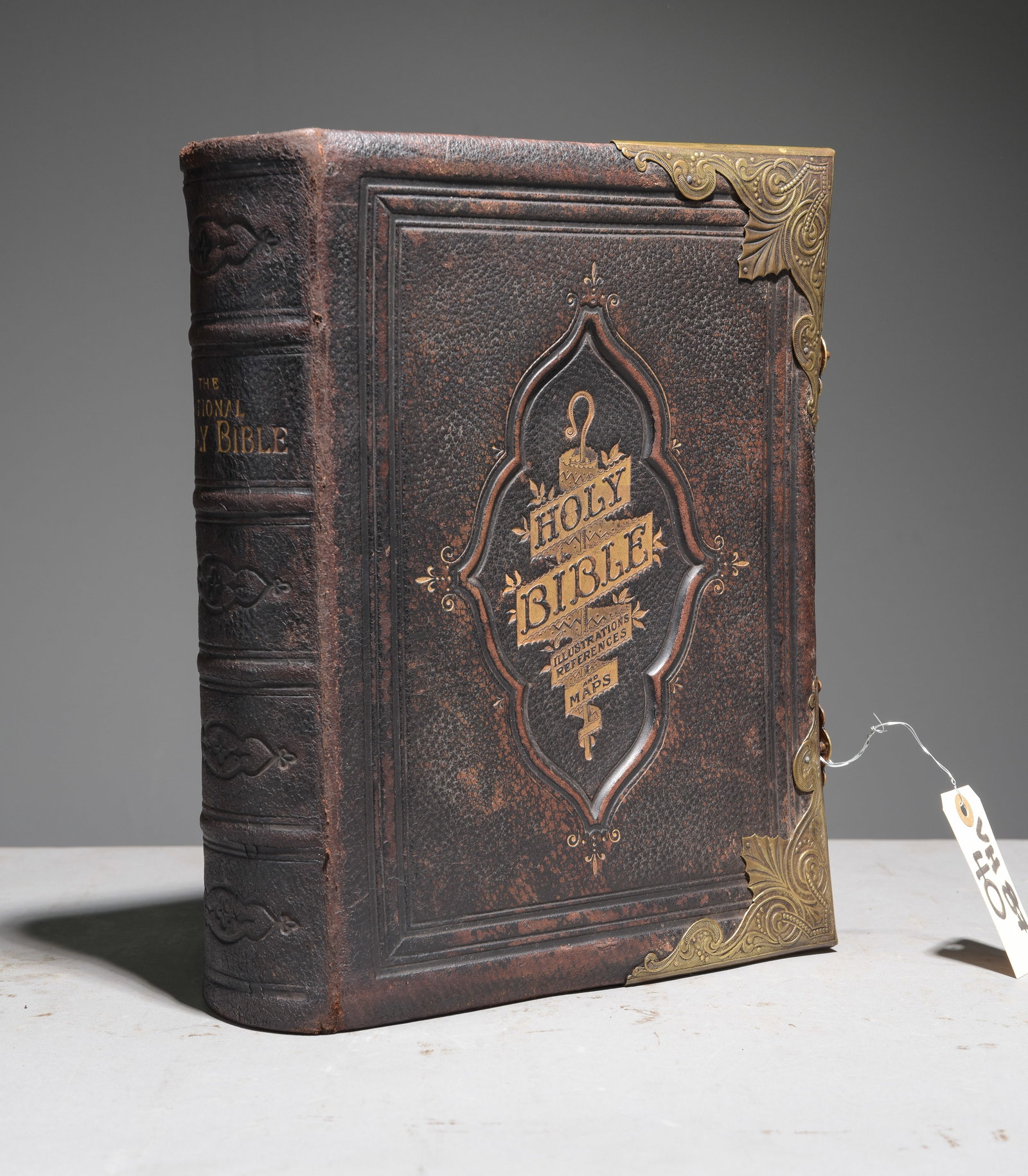 English Holy Bible with Brass Clasps #1: English Holy Bible with Brass Clasps - 13.25 in tall x 11 x 3.75