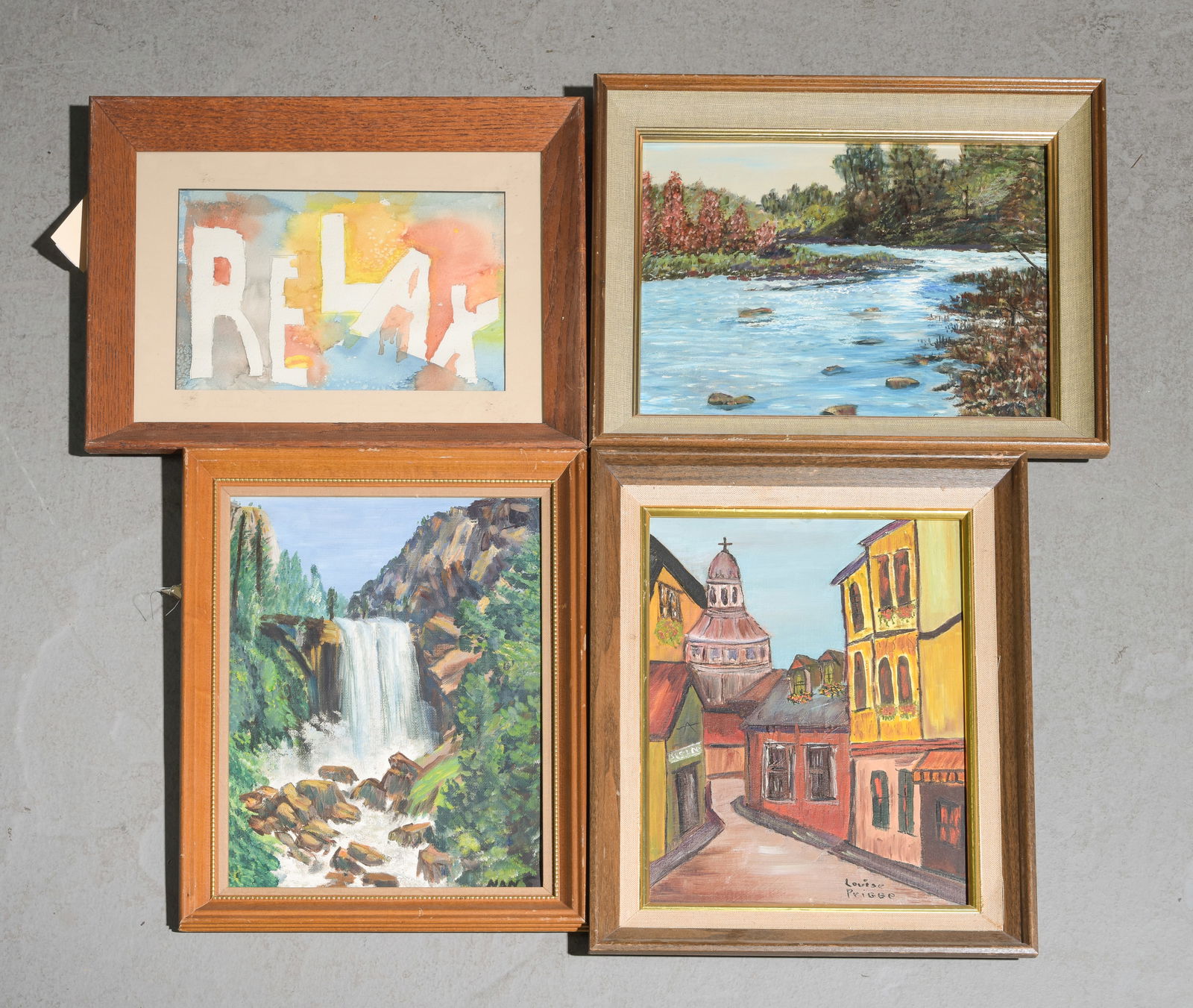 4pcs Assorted Art on Board / Prints #1 (1 of 6)
