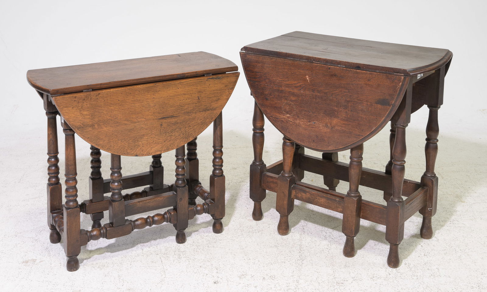 2 British Oak Drop Leaf Gateleg Tables (1 of 4)