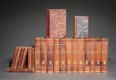 20 Assorted European Leather Bound Books #3