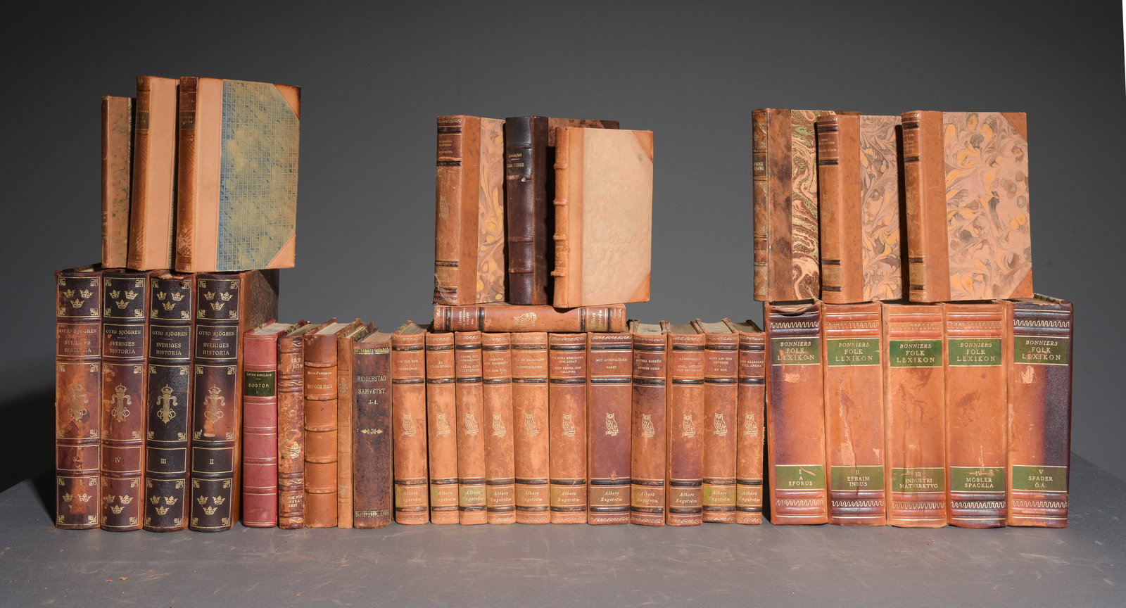 35 Assorted European Leather Bound Books #4 (1 of 9)