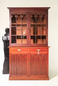English Mahogany Bookcase / Cupboard