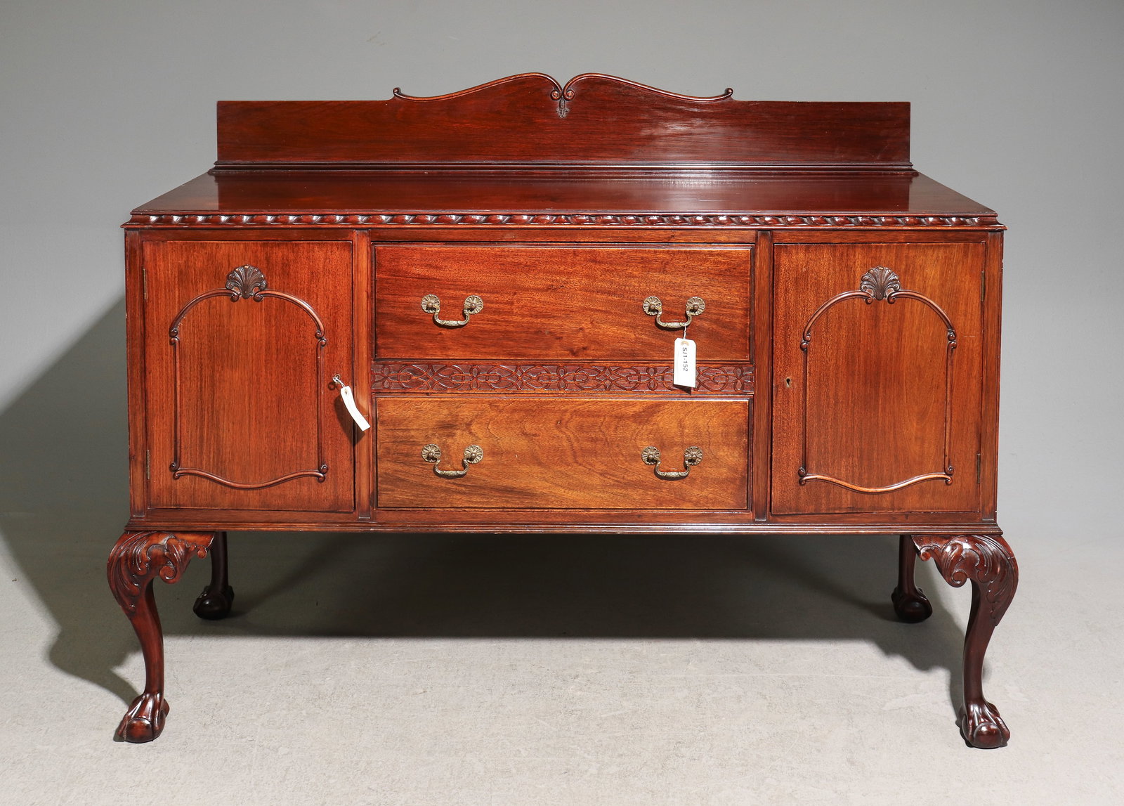 English Mahogany Ball & Claw Foot Sideboard (1 of 6)
