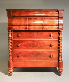 Scottish Figured Mahogany Large Chest c.1890's