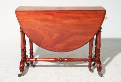 Victorian Style Mahogany Drop Leaf Table