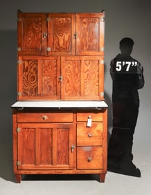 British Oak Kitchen Cabinet c.1920's-30's