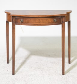 British Mahogany Single Drawer Hall Table