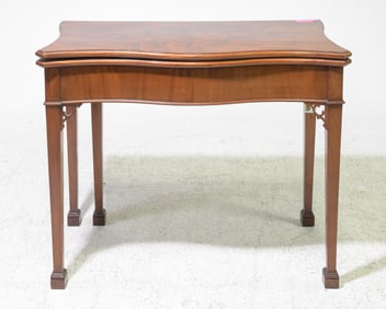 English Walnut Flip Top Card / Game Table