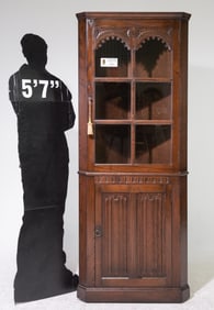 British Oak Corner Cabinet / Cupboard