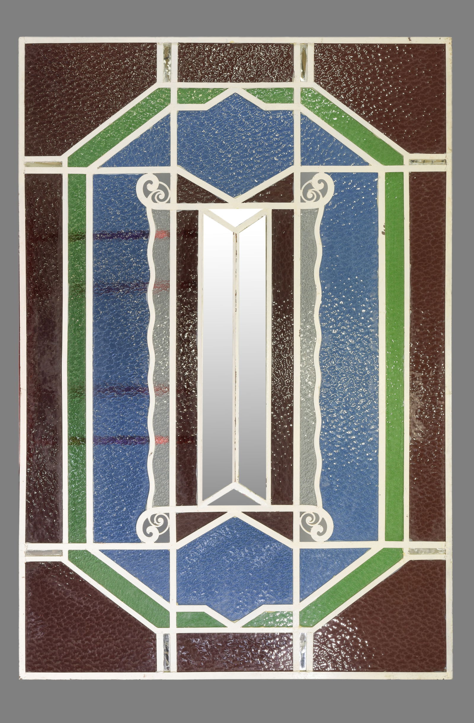 Monumental Iron Framed Stained Glass Window (1 of 4)