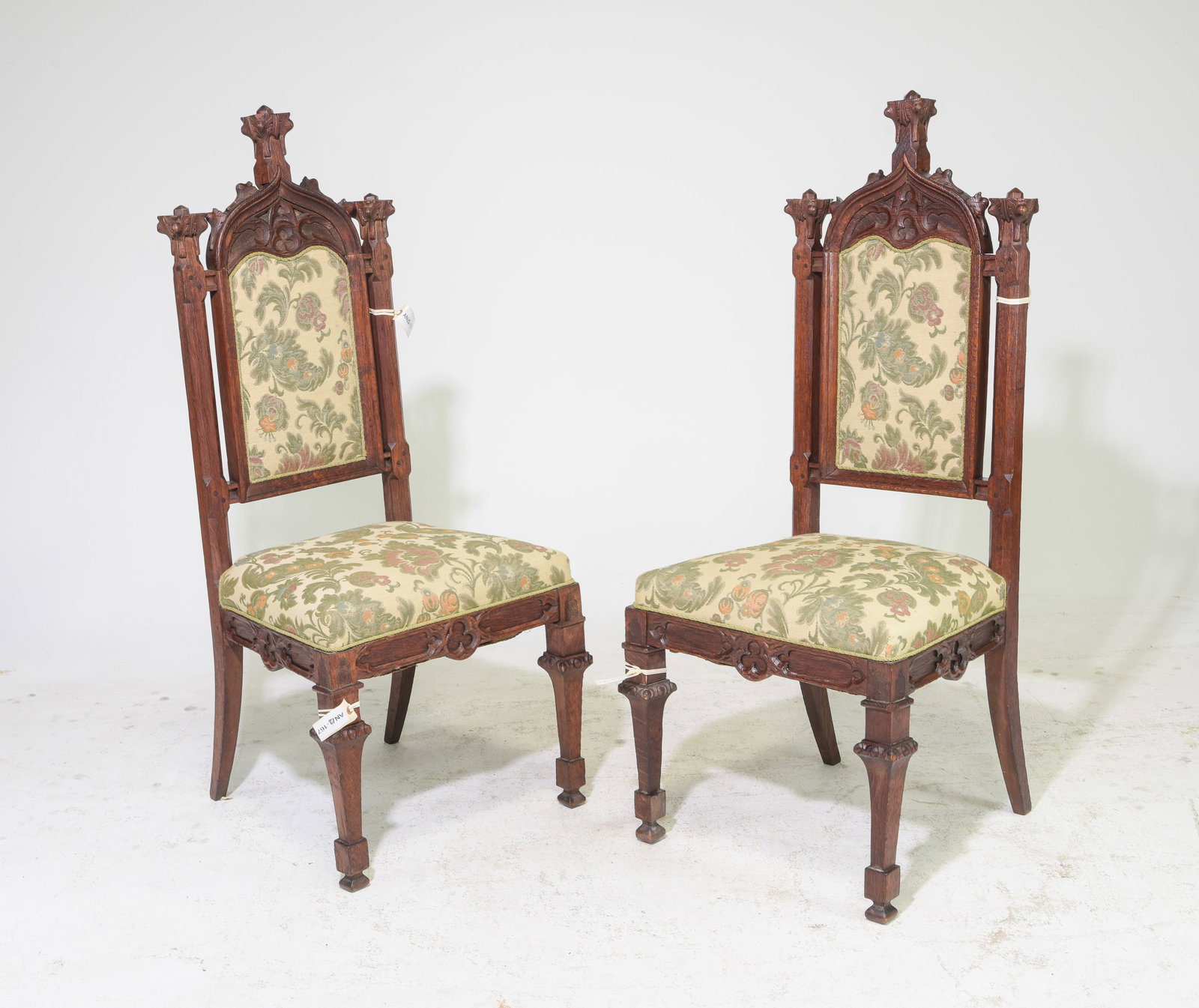 Danish Renaissance Style Pair of Throne Chairs (1 of 6)