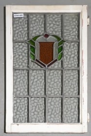 British Large Stained Leaded Glass Window