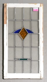 British Large Stained Leaded Glass Window #1