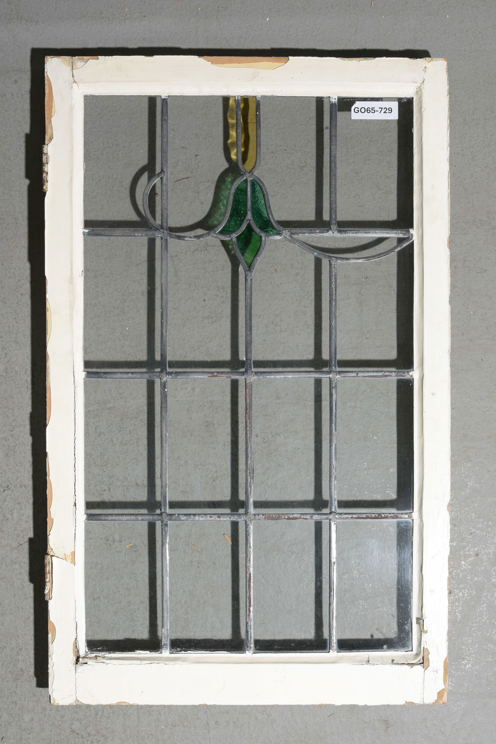 British Large Stained Leaded Glass Window #2: British Large Stained Leaded Glass Window - 36 in all x 22.5 x 2
