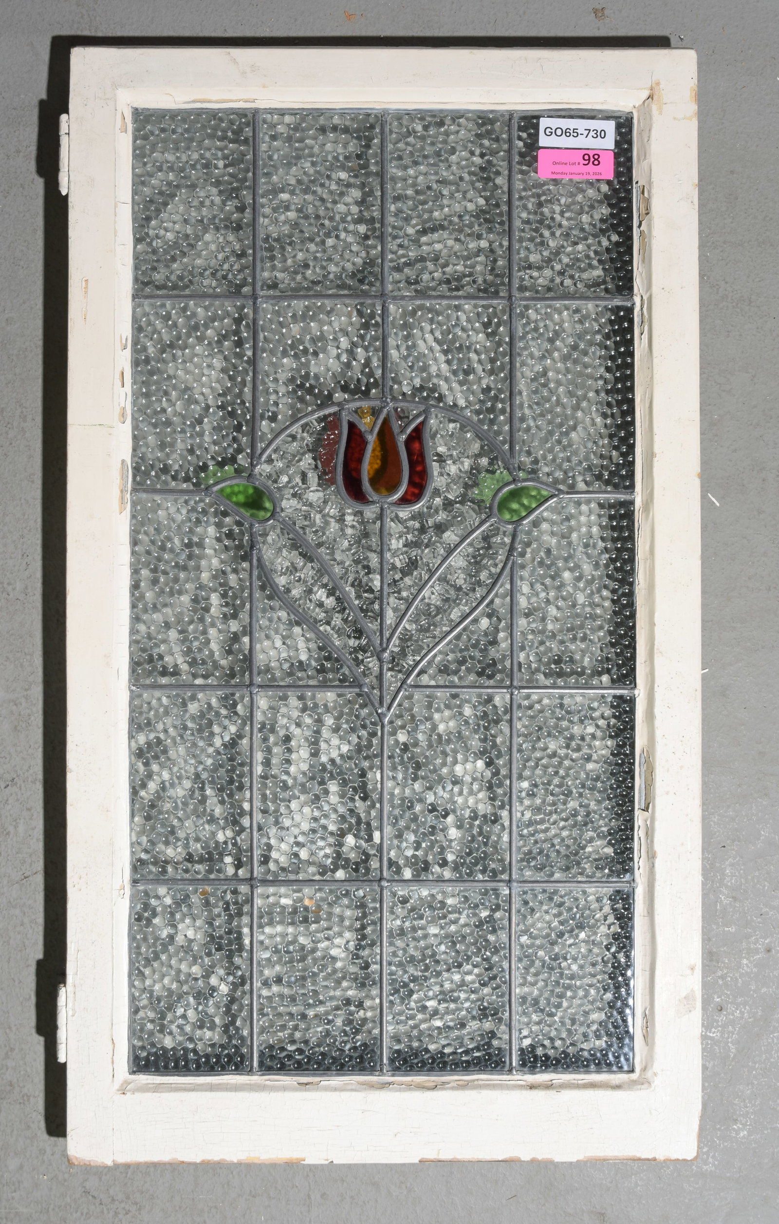 British Large Stained Leaded Glass Window #3 (1 of 2)