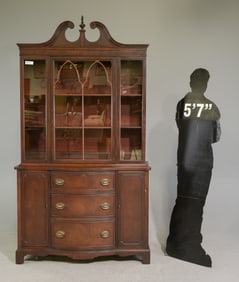 Georgian Style Mahogany Bookcase / China Cabinet