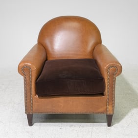 Martyn Lawrence Bullard Leather Club Chair