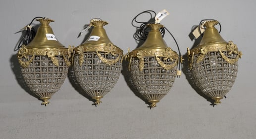 4 Empire Style Pendant Chandeliers