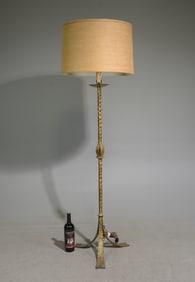 Vintage Brass Finished Floor Lamp with Shade