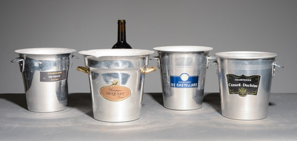 4 Assorted Metal Champagne Buckets / Chillers #1