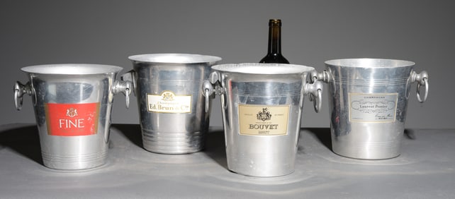 4 Assorted Metal Champagne Buckets / Chillers #2