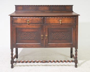 British Oak Barley Twist Buffet / Sideboard