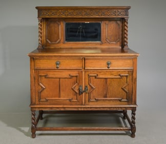 Jacobean Oak Barley Twist Buffet / Sideboard