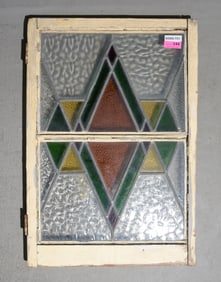 British Large Stained Leaded Glass Window