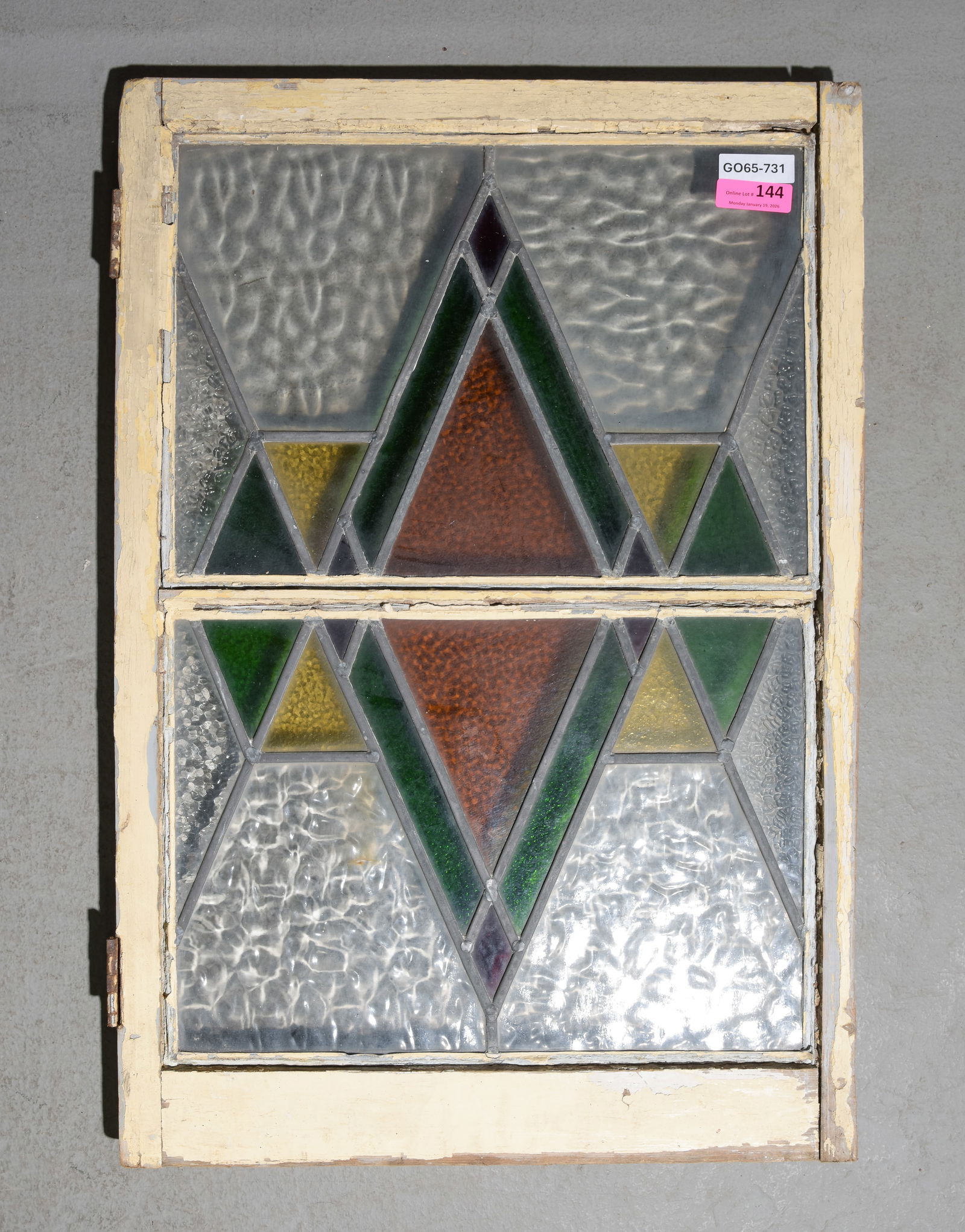 British Large Stained Leaded Glass Window (1 of 3)