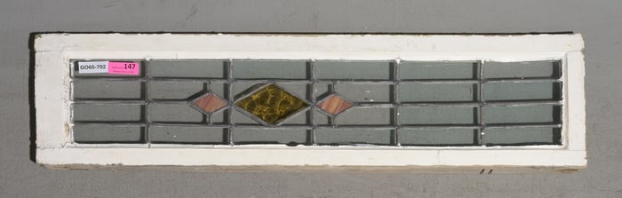 British Long Stained Leaded Glass Window