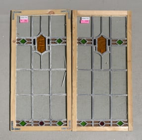 2 British Large Stained Glass Windows